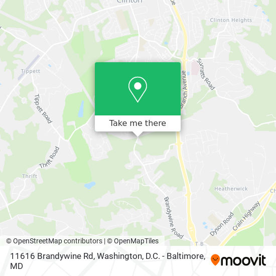 11616 Brandywine Rd map