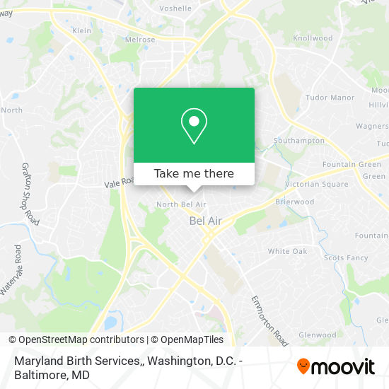 Mapa de Maryland Birth Services,