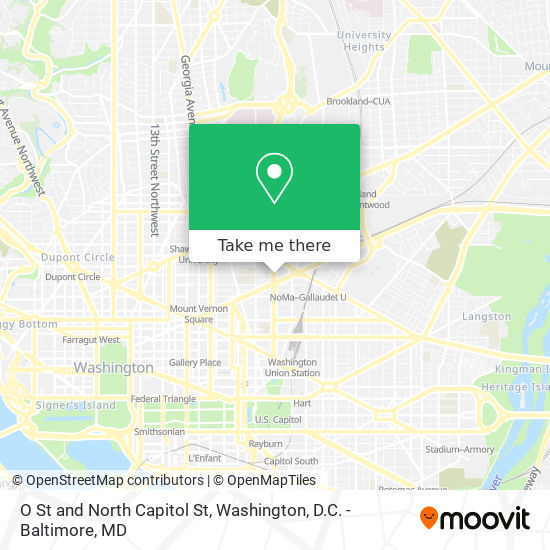 Mapa de O St and North Capitol St