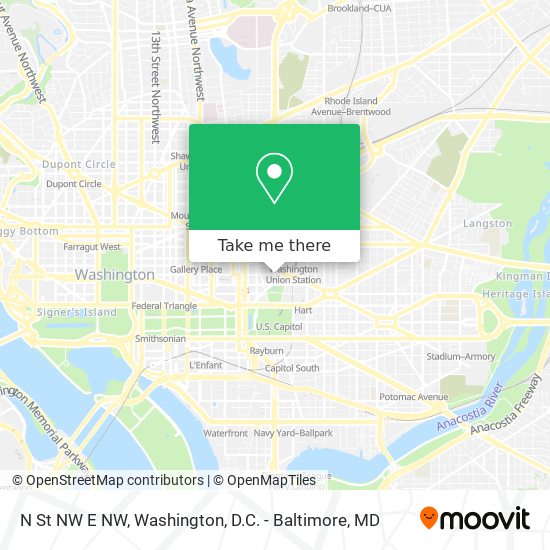 Mapa de N St NW E NW