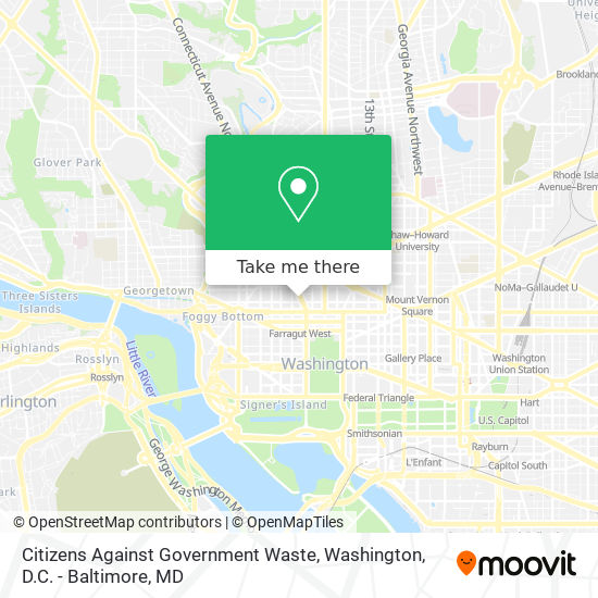 Mapa de Citizens Against Government Waste