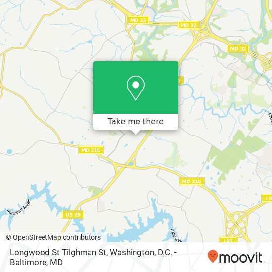 Mapa de Longwood St Tilghman St, Fulton, MD 20759