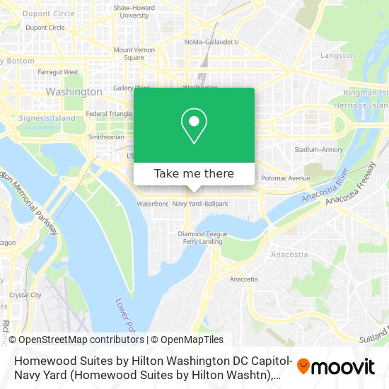 Mapa de Homewood Suites by Hilton Washington DC Capitol-Navy Yard (Homewood Suites by Hilton Washtn)