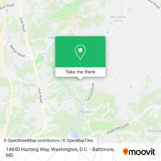 14840 Hunting Way map