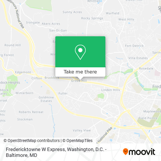 Mapa de Fredericktowne W Express