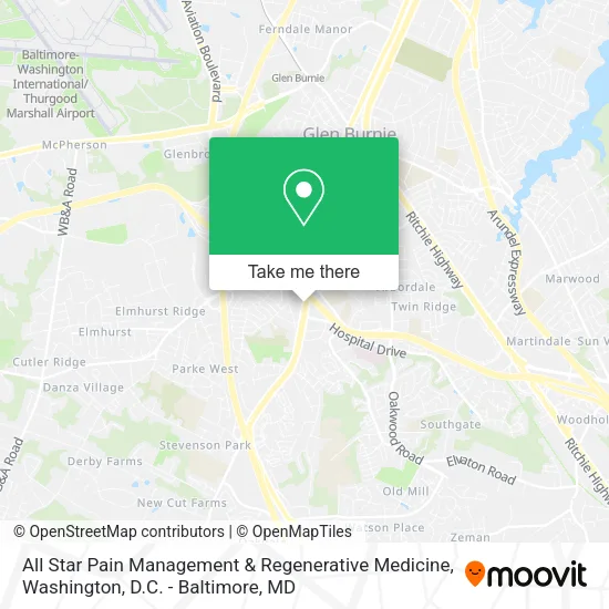 Mapa de All Star Pain Management & Regenerative Medicine