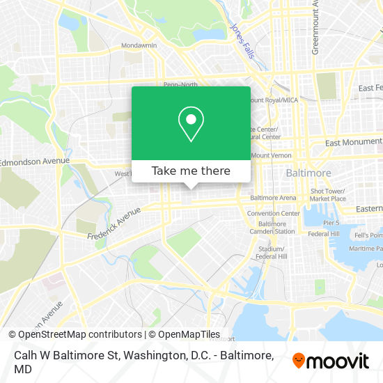 Calh W Baltimore St map