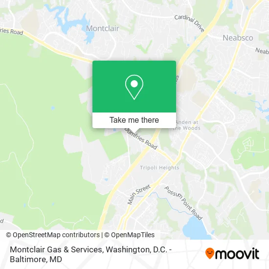 Montclair Gas & Services map