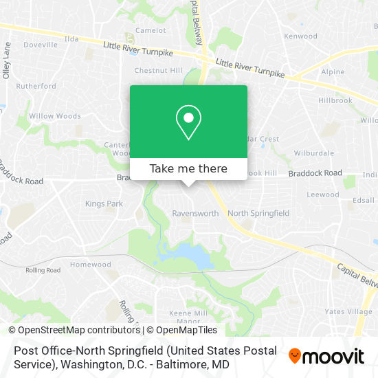 Post Office-North Springfield (United States Postal Service) map