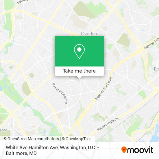 White Ave Hamilton Ave map