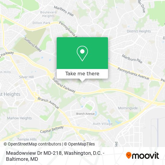 Meadowview Dr MD-218 map