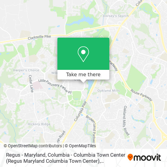 Mapa de Regus - Maryland, Columbia - Columbia Town Center