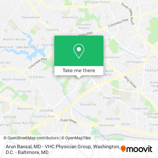 Arun Bansal, MD - VHC Physician Group map