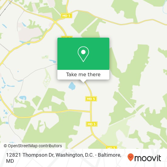 Mapa de 12821 Thompson Dr, Waldorf, MD 20602