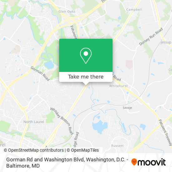 Mapa de Gorman Rd and Washington Blvd