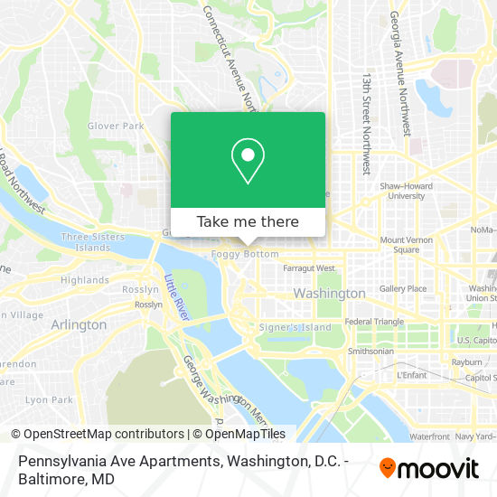 Mapa de Pennsylvania Ave Apartments