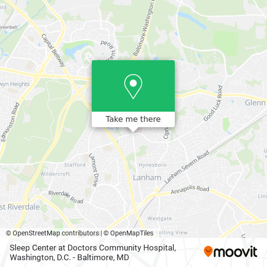 Mapa de Sleep Center at Doctors Community Hospital