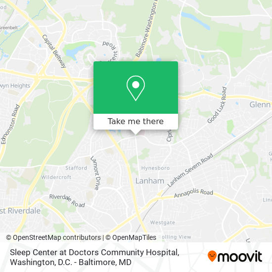 Sleep Center at Doctors Community Hospital map