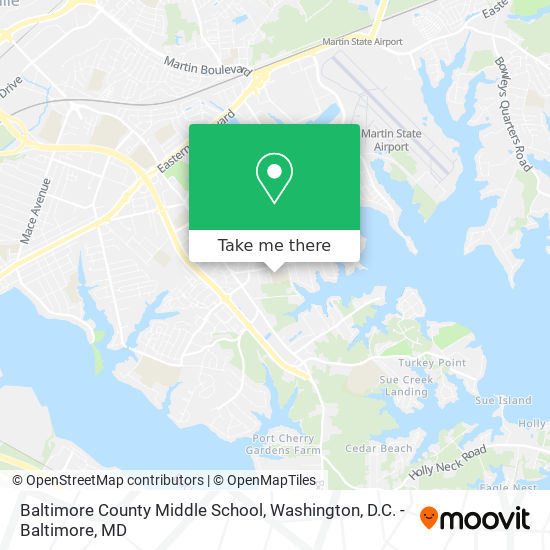 Baltimore County Middle School map