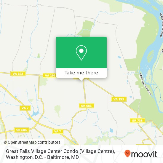 Mapa de Great Falls Village Center Condo (Village Centre)