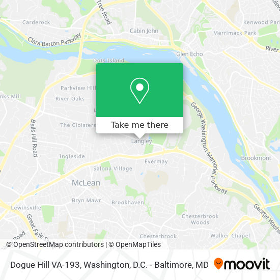 Dogue Hill VA-193 map