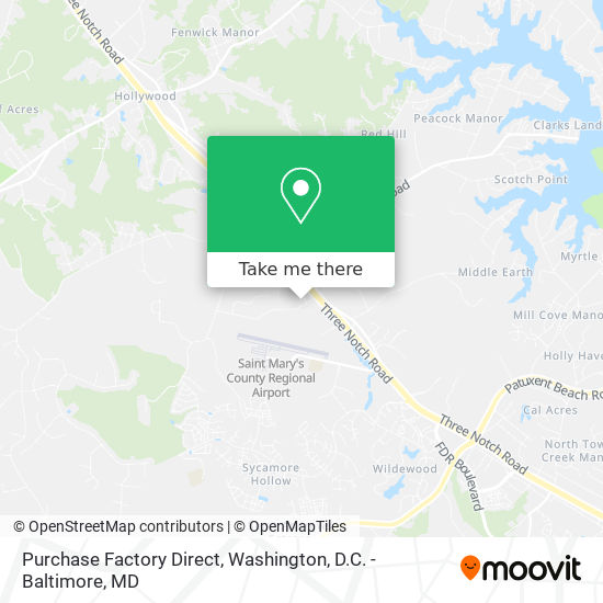 Mapa de Purchase Factory Direct