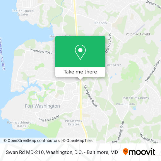 Swan Rd MD-210 map