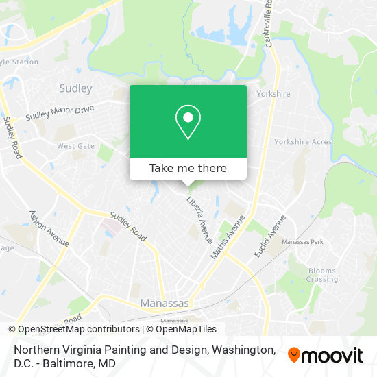 Northern Virginia Painting and Design map
