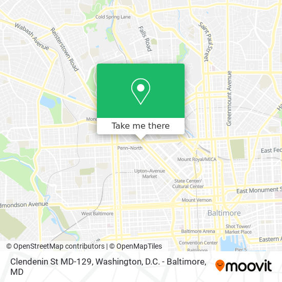 Clendenin St MD-129 map