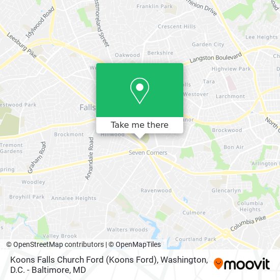 Koons Falls Church Ford (Koons Ford) map