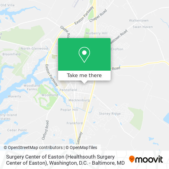 Surgery Center of Easton map