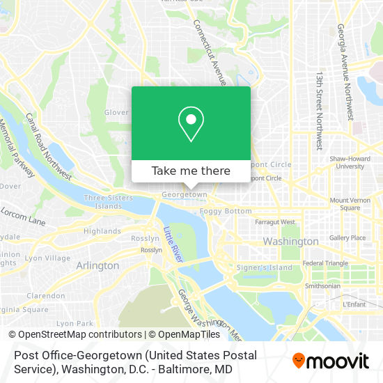 Mapa de Post Office-Georgetown (United States Postal Service)