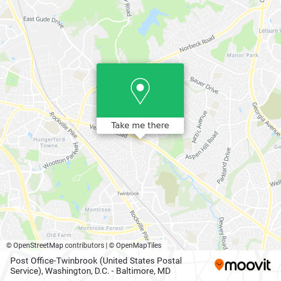 Post Office-Twinbrook (United States Postal Service) map