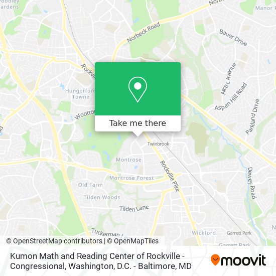 Mapa de Kumon Math and Reading Center of Rockville - Congressional