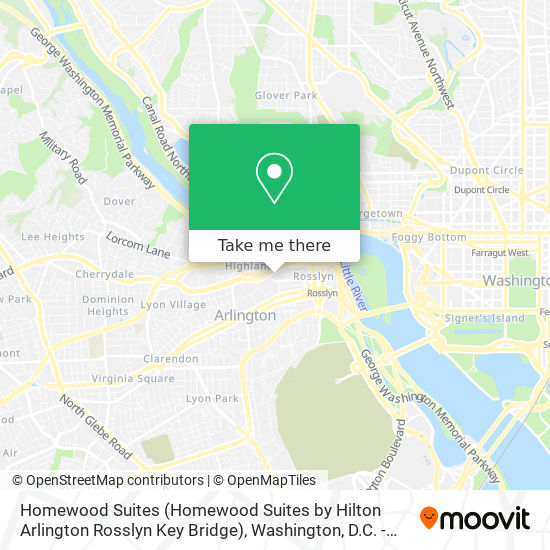 Homewood Suites (Homewood Suites by Hilton Arlington Rosslyn Key Bridge) map