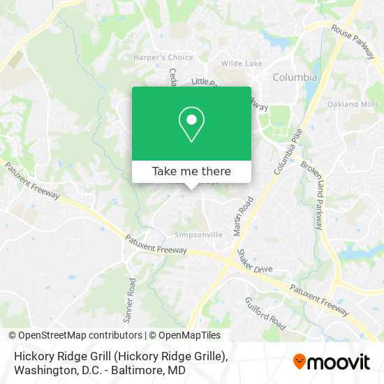 Mapa de Hickory Ridge Grill (Hickory Ridge Grille)