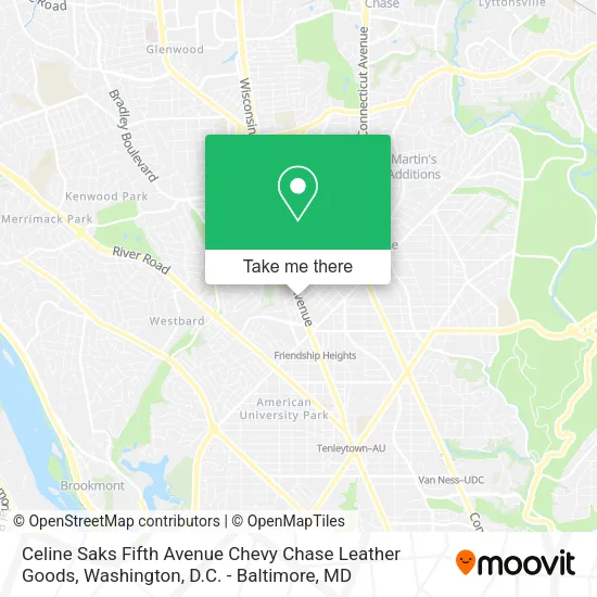 Celine Saks Fifth Avenue Chevy Chase Leather Goods map