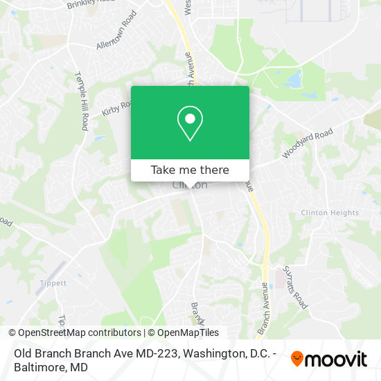 Old Branch Branch Ave MD-223 map