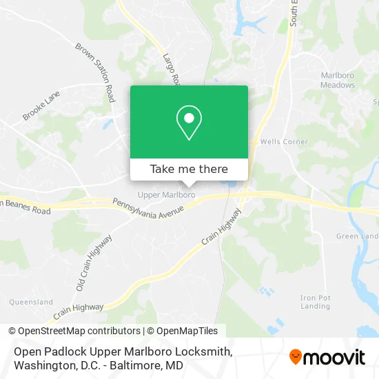 Open Padlock Upper Marlboro Locksmith map