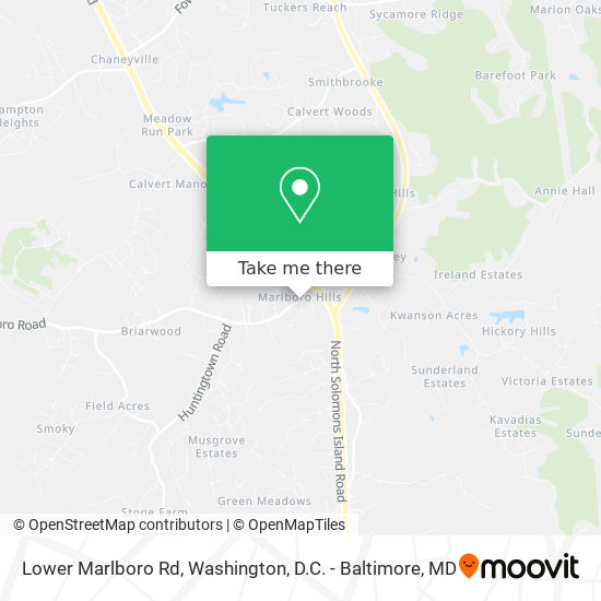 Lower Marlboro Rd map