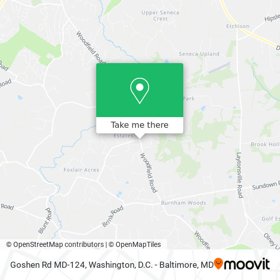 Goshen Rd MD-124 map