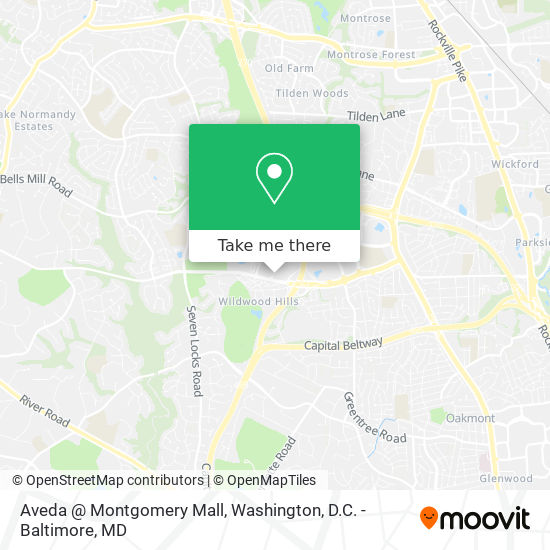 Mapa de Aveda @ Montgomery Mall