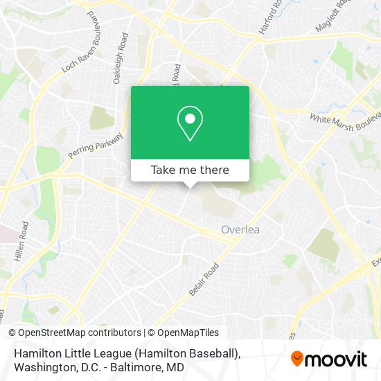 Hamilton Little League (Hamilton Baseball) map