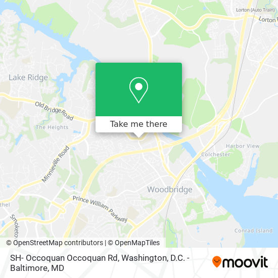 Mapa de SH- Occoquan Occoquan Rd