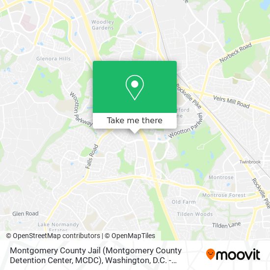 Mapa de Montgomery County Jail (Montgomery County Detention Center, MCDC)