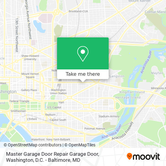 Mapa de Master Garage Door Repair Garage Door