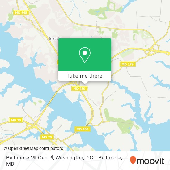 Baltimore Mt Oak Pl, Annapolis, MD 21409 map