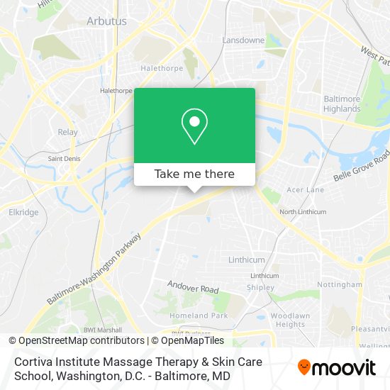 Cortiva Institute Massage Therapy & Skin Care School map