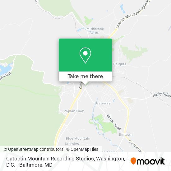 Catoctin Mountain Recording Studios map