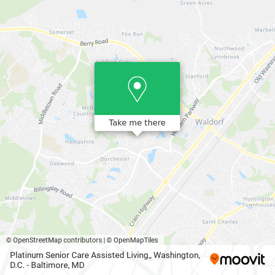 Platinum Senior Care Assisted Living, map